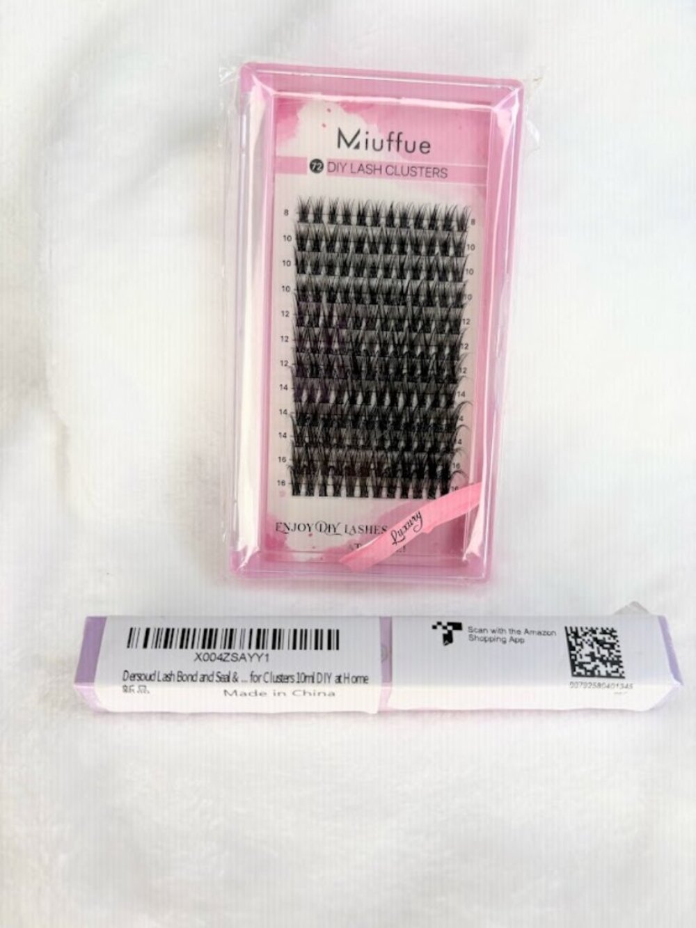 Miuffue 72 DIY Lash Clusters + Dersoud Bond & Seal Kit NEW